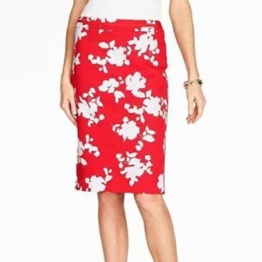 Rose Silhouette Jacquard Pencil Skirt by Talbots